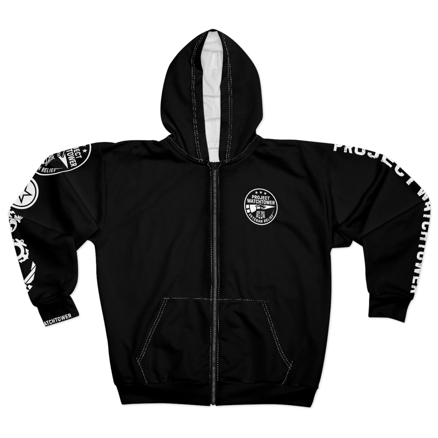Premium Unisex Zip Hoodie - Project Watchtower, Launch Collection