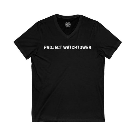 Project Watchtower: Launch Collection V-Neck Tee - Gear up with a purpose!