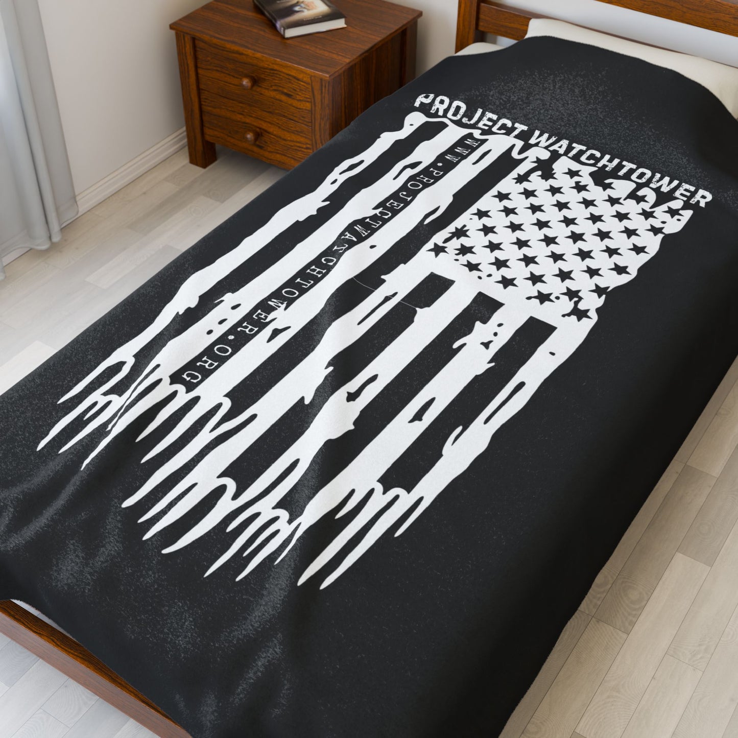 Warmth of Freedom Velveteen Plush Blanket - Cozy Throw, Gift for Veterans, Home Decor, Independence Day, Soft Blanket