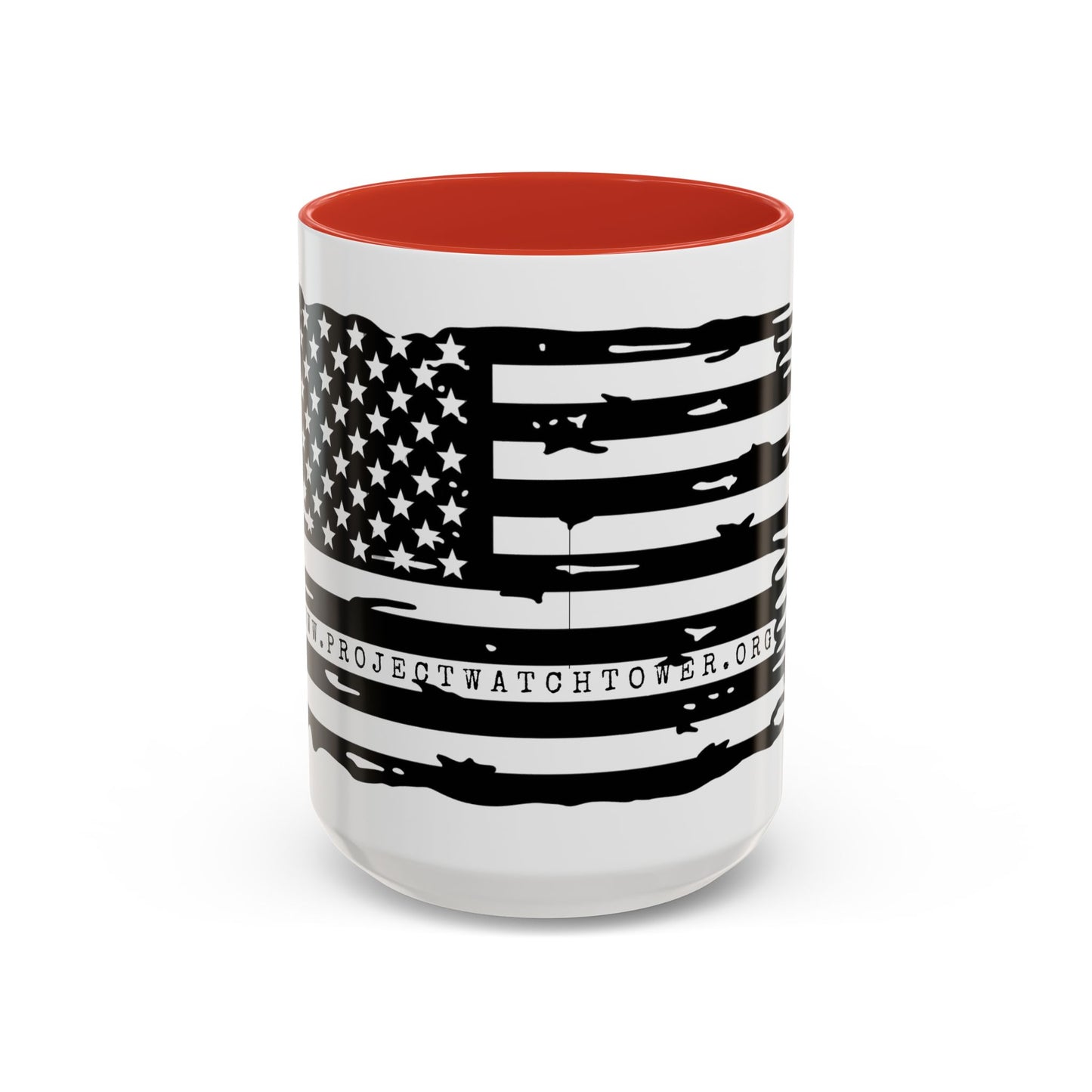 USA Flag Accent Coffee Mug | Patriotic Gift, Black Handle Mug, Home Décor, Ideal for Fourth of July, Coffee Lovers, Unique Design