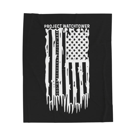 Warmth of Freedom Velveteen Plush Blanket - Cozy Throw, Gift for Veterans, Home Decor, Independence Day, Soft Blanket