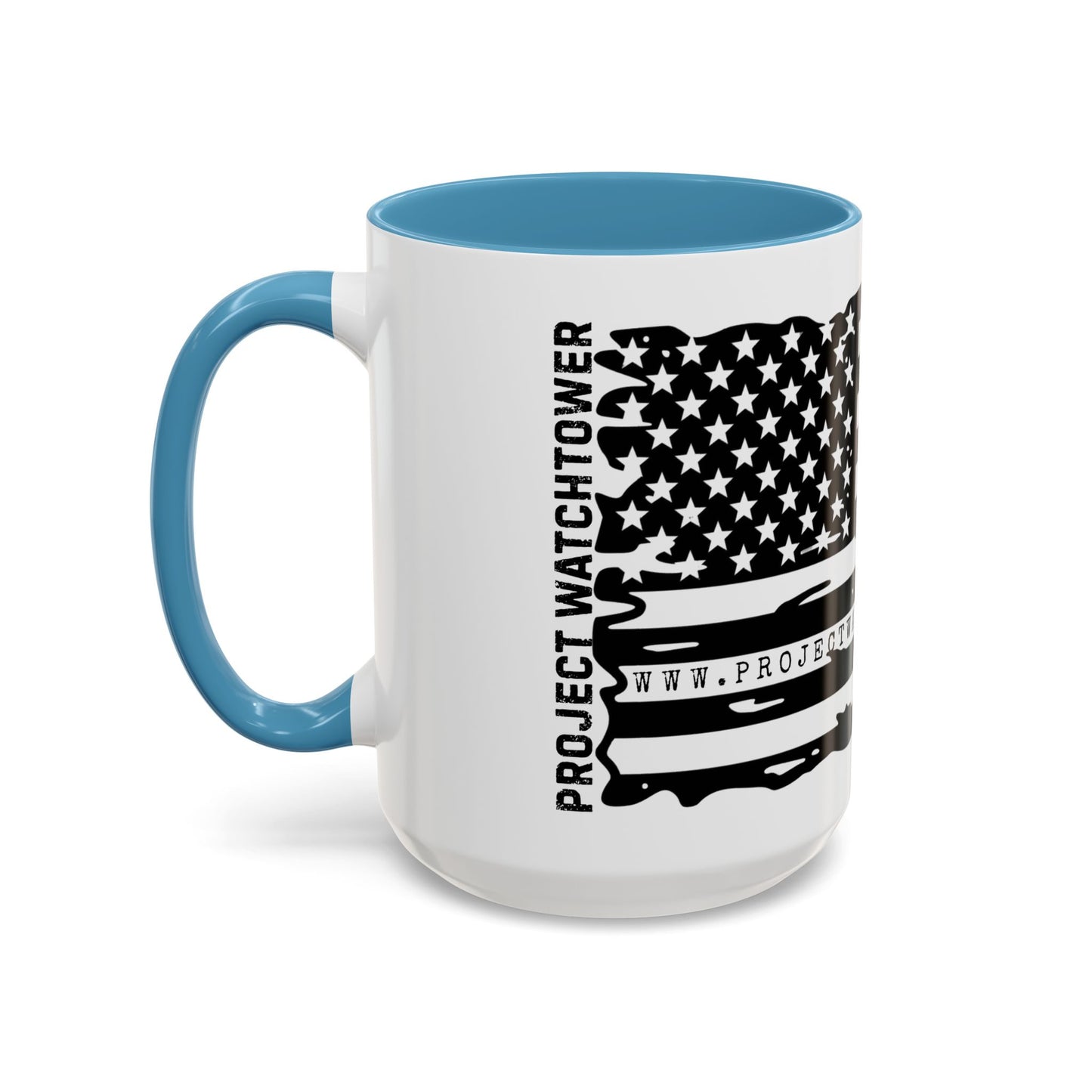USA Flag Accent Coffee Mug | Patriotic Gift, Black Handle Mug, Home Décor, Ideal for Fourth of July, Coffee Lovers, Unique Design