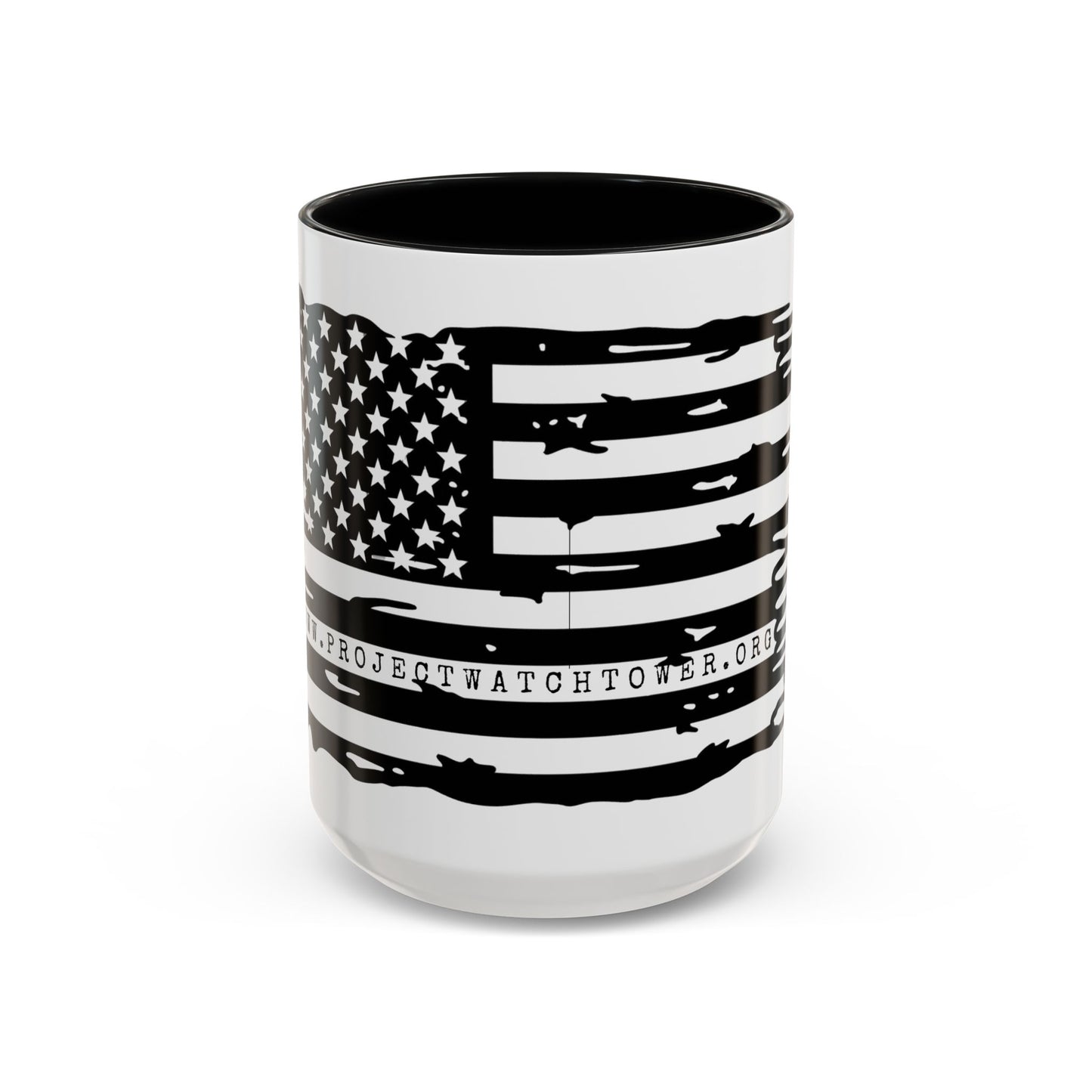 USA Flag Accent Coffee Mug | Patriotic Gift, Black Handle Mug, Home Décor, Ideal for Fourth of July, Coffee Lovers, Unique Design