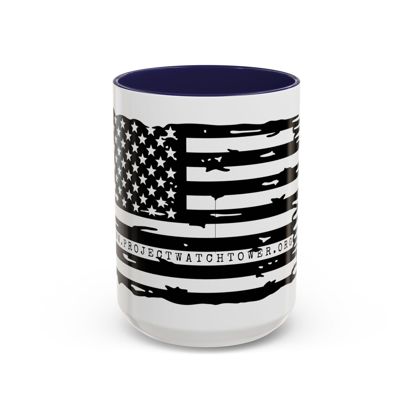 USA Flag Accent Coffee Mug | Patriotic Gift, Black Handle Mug, Home Décor, Ideal for Fourth of July, Coffee Lovers, Unique Design