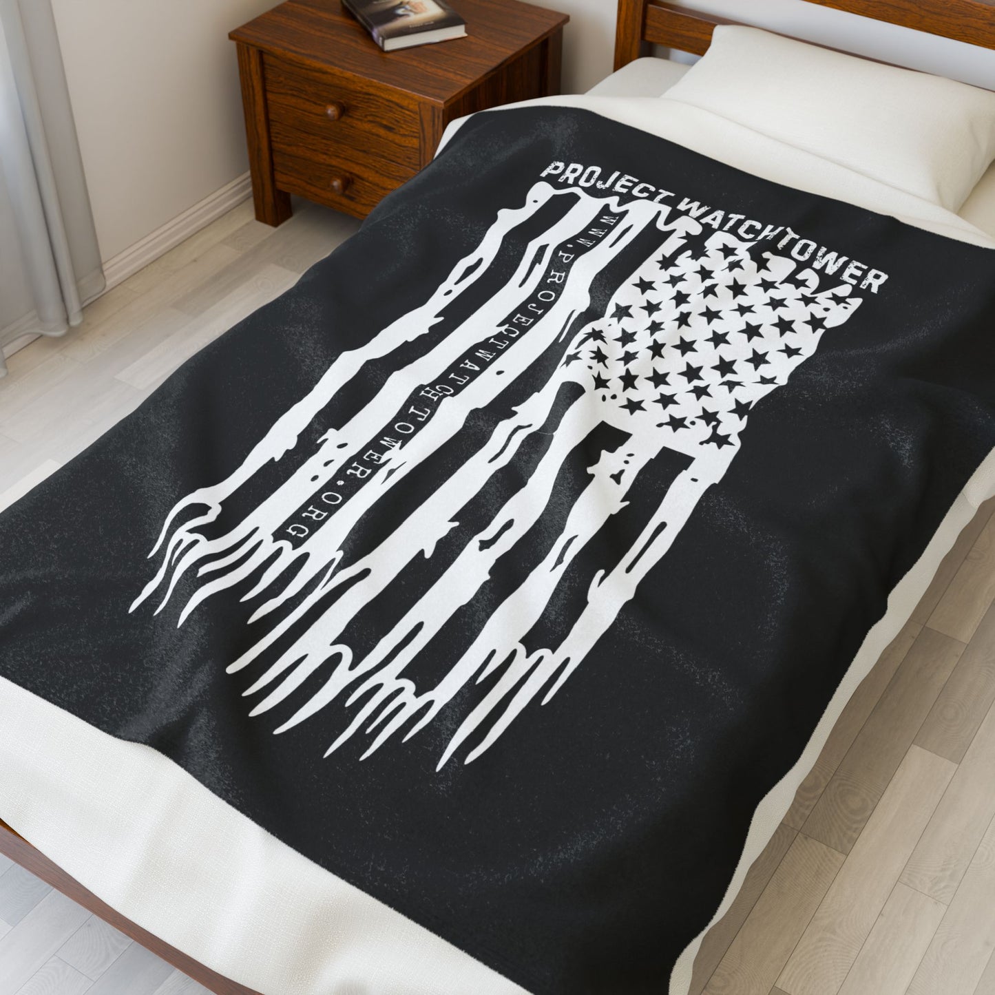 Warmth of Freedom Velveteen Plush Blanket - Cozy Throw, Gift for Veterans, Home Decor, Independence Day, Soft Blanket