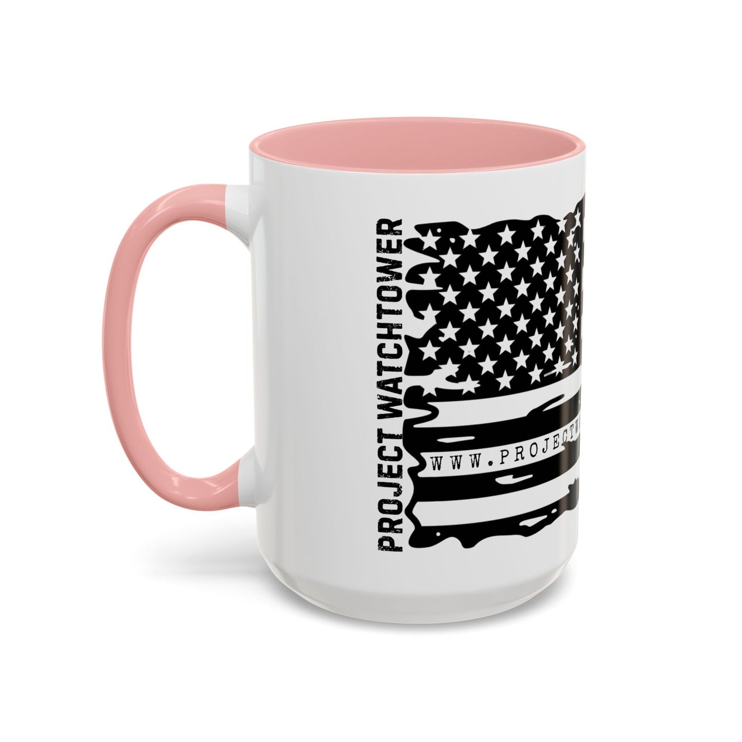 USA Flag Accent Coffee Mug | Patriotic Gift, Black Handle Mug, Home Décor, Ideal for Fourth of July, Coffee Lovers, Unique Design