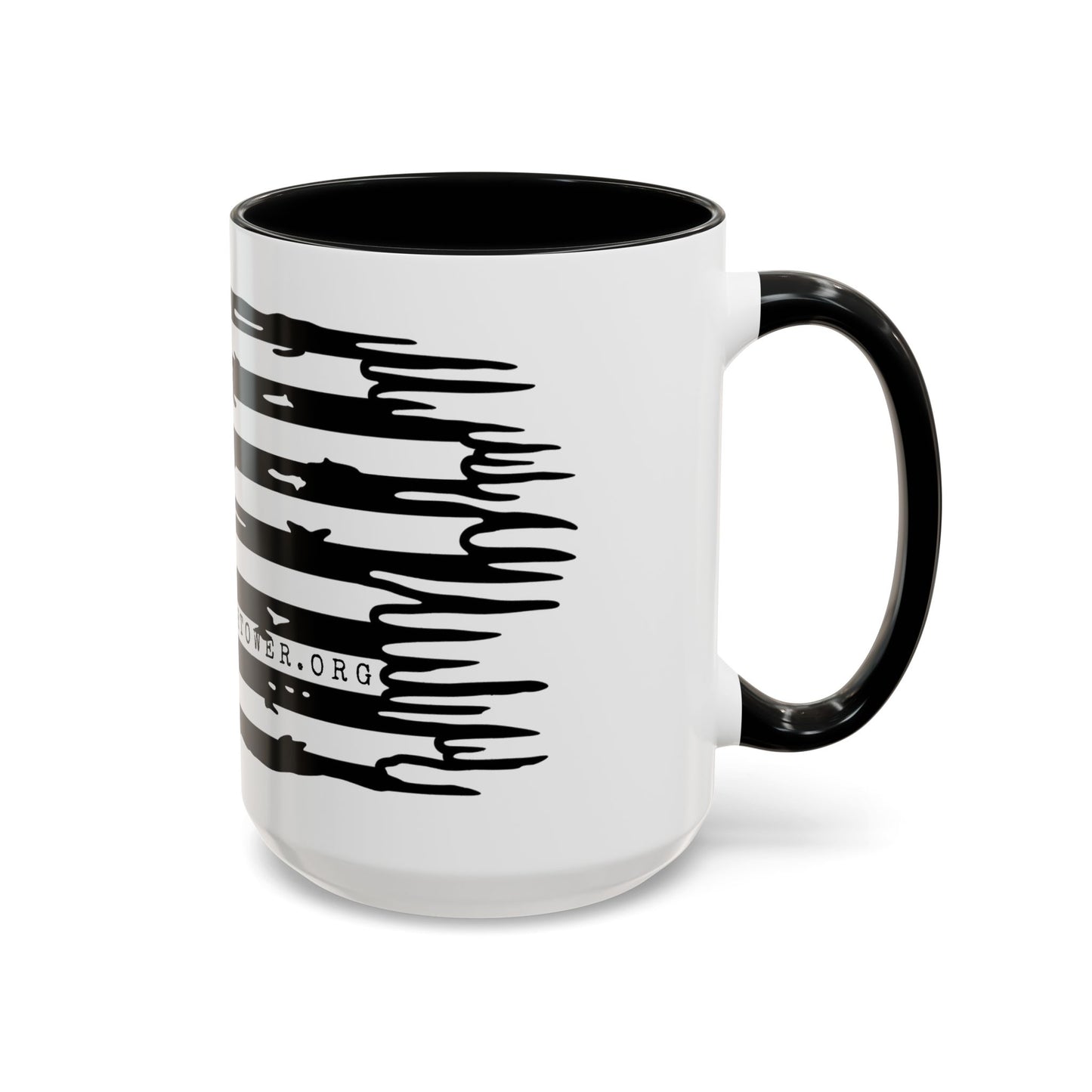 USA Flag Accent Coffee Mug | Patriotic Gift, Black Handle Mug, Home Décor, Ideal for Fourth of July, Coffee Lovers, Unique Design